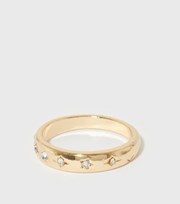 New Look Gold Star Diamante Ring